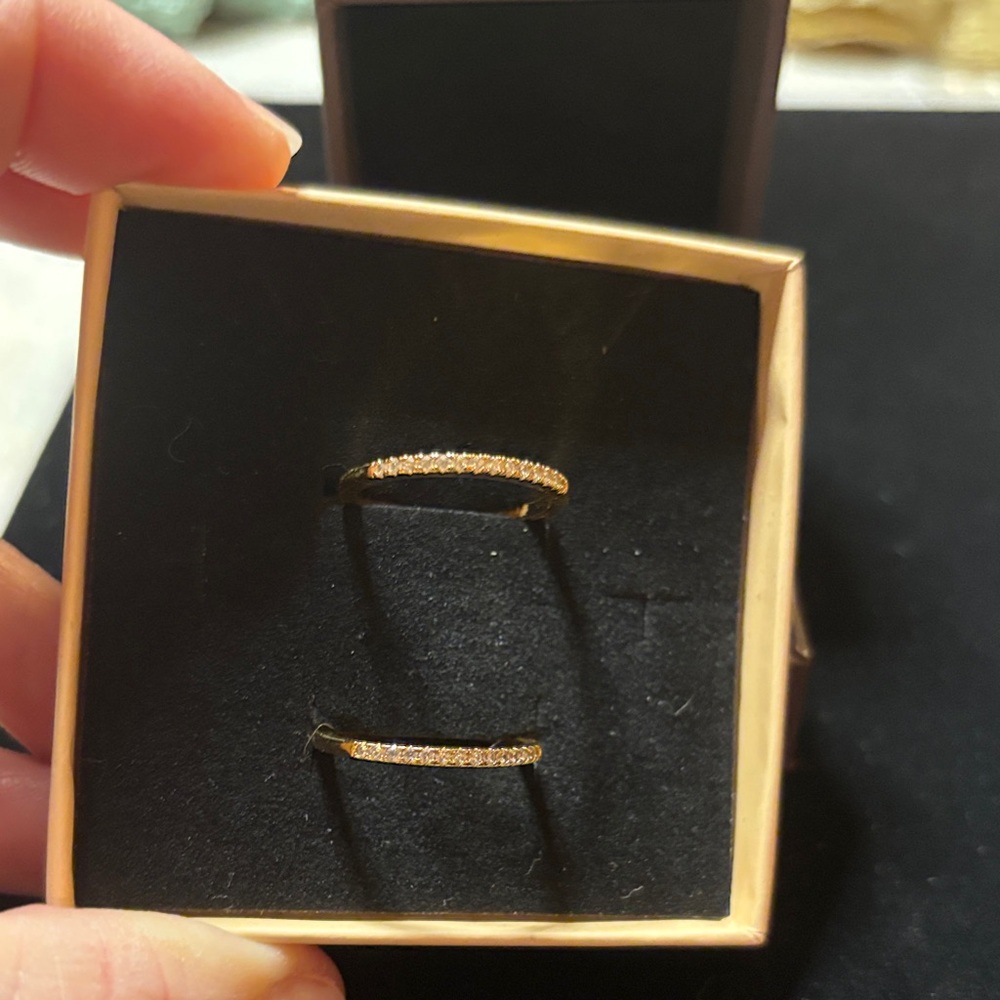 Dazzling Gold Women's Ring Duo